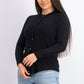 Karen Scott Women's Bead-Button Cardigan Black Size X-Large