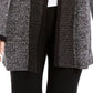 Karen Scott Women's Contrast Trim Open Front Cardigan Black Size X-Small