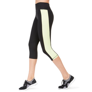 Ideology Women's Colorblocked Cropped Leggings Color Barbell Lime Gold Size XX-Large