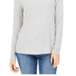 Charter Club Women's Heathered Ribbed Turtleneck Top Gray Size Large
