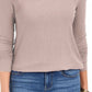 Charter Club Women's Heathered Ribbed Turtleneck Top Pink Size Large