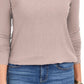 Charter Club Women's Heathered Ribbed Turtleneck Top Pink Size Medium