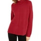 Alfani Women's Dropped-Shoulder Turtleneck Medium Red Size Medium