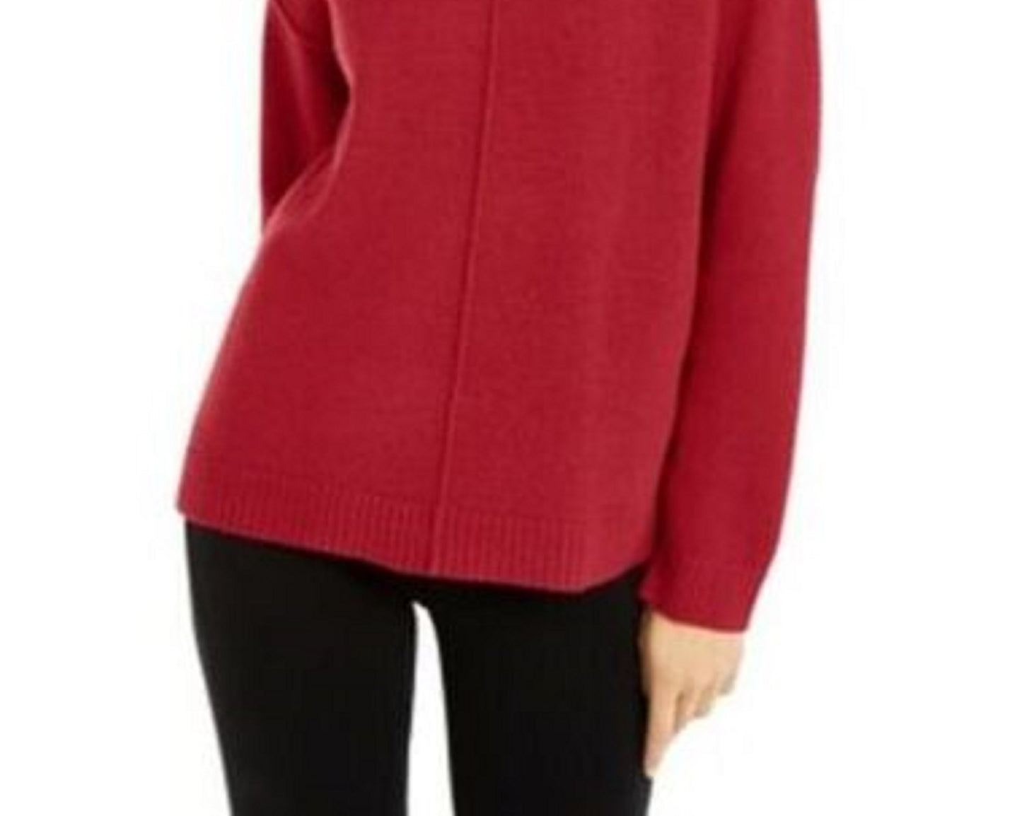 Alfani Women's Dropped-Shoulder Turtleneck Medium Red Size Medium