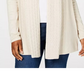 Karen Scott Women's Open-Front Cardigan Dark Beige Size Small