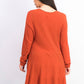 Style & Co Women's High-Low Tunic Sweater Dark Orange Size Medium
