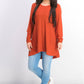 Style & Co Women's High-Low Tunic Sweater Dark Orange Size Medium