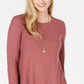 Style & Co Women's High-Low Tunic Sweater Dark Orange Size Extra Large