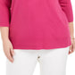 Karen Scott Women's Bateau Neck Long Sleeve Sweater Pink Size X-Small