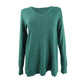 Karen Scott Women's V-Neck Pullover Sweater Dark Green Size Small