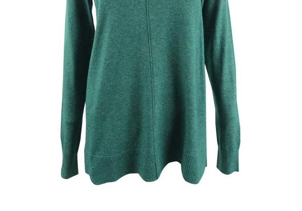 Karen Scott Women's V-Neck Pullover Sweater Dark Green Size Small