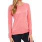 Charter Club Women's Merino Wool Button Cuff Crewneck Sweater Pink Size X-Large