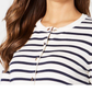 Charter Club Women's Striped Grommet-Trim Cardigan Sweater White Size X-Large