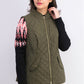 Charter Club Women's Quilted Stand-Collar Vest Green Size Small