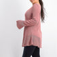 Style & Co Women's Ruffle Hem Knit Sweater Purple Size X-Large