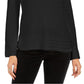 Style & Co Women's Boxy Knit Pullover Sweater Black Size Large