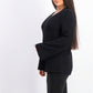 Style & Co Women's Boxy Knit Pullover Sweater Black Size Medium