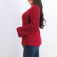 Style & Co Women's  Boxy Knit Pullover Sweater Red Size X-Large