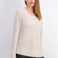Style & Co Women's  Boxy Knit Pullover Sweater White Size Small