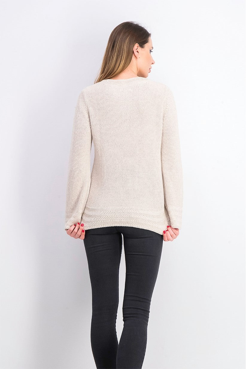 Style & Co Women's Boxy Knit Pullover Sweater White Size Extra Small