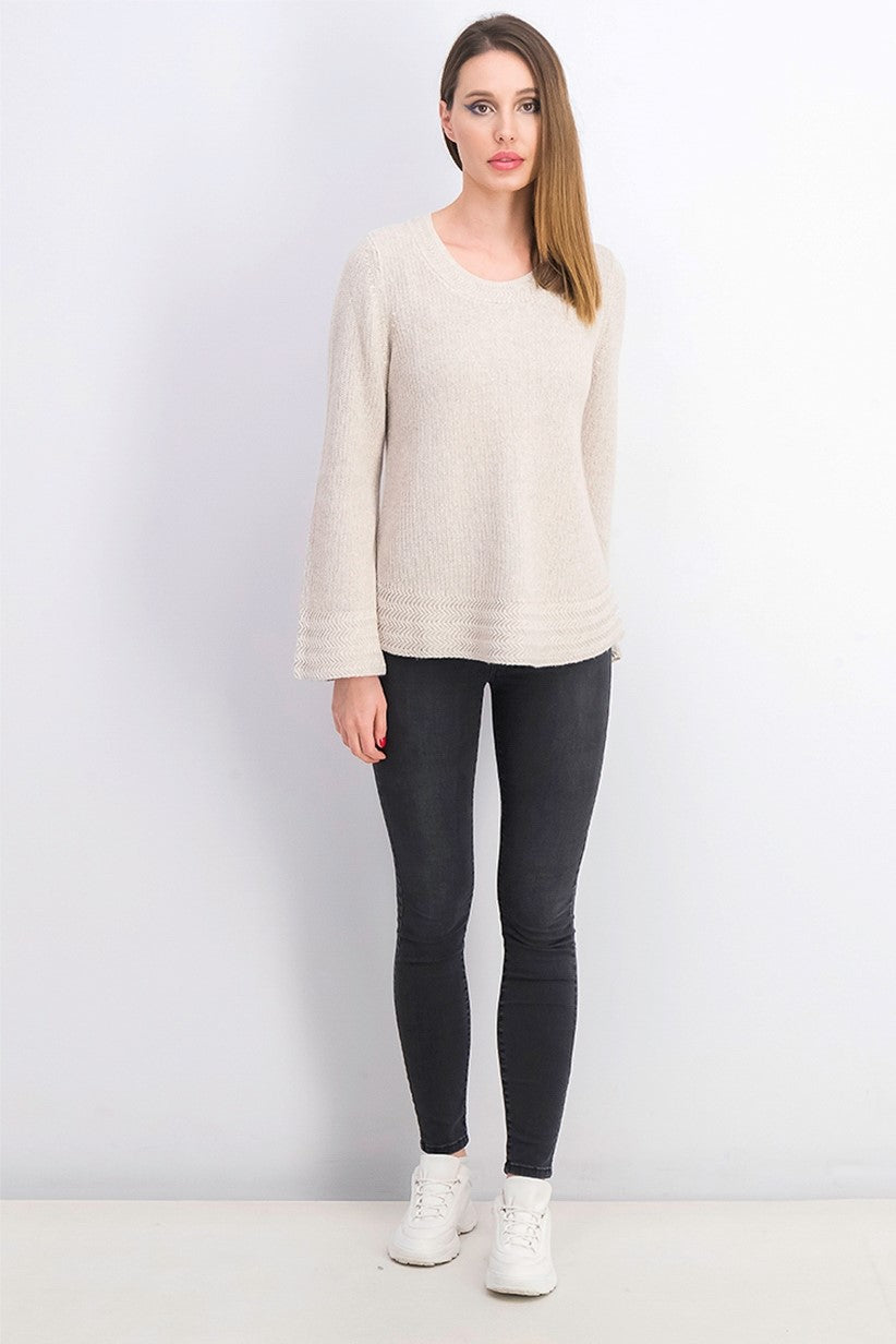 Style & Co Women's Boxy Knit Pullover Sweater White Size Extra Small