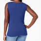 Karen Scott Women's Petite Cotton Studded Tank Dark Blue Size Petite