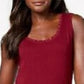 Karen Scott Women's Cotton Studded Tank Red Size Petite Medium