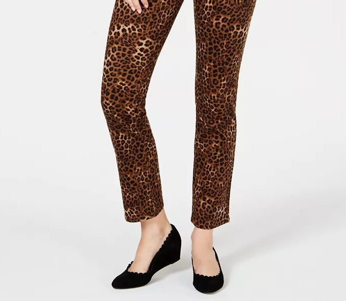 Charter Club Women's Petite Printed Lexington Straight-Leg Jeans Brown Size 6 P