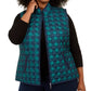 Karen Scott Women's Plus Size Printed Puffer Vest Navy Size 1X
