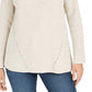 Style & Co Women's Pointelle-Knit Sweater Beige Size Large