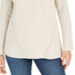 Style & Co Women's Pointelle-Knit Sweater Beige Size Small