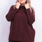 Style & Co Women's Pointelle-Knit Sweater Dark Red Size Small