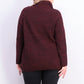 Style & Co Women's Pointelle-Knit Sweater Dark Red Size Small