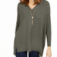 Style & Co Women's V-Neck Tunic Sweater Dark Gray Size Small