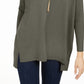 Style & Co Women's V-Neck Tunic Sweater Dark Gray Size Small