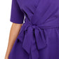 Alfani Women's Faux-Wrap Tie-Front Peplum Blouse Purple Size Small