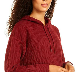 Ideology Women's Zip-Hem Hoodie Medium Red Size X-Small