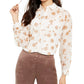 Alfani Women's Printed Blouse White Size XX-Large