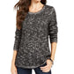 Style & Co Women's Textured Eyelash Sweater Black Size Medium
