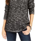 Style & Co Women's Textured Eyelash Sweater Black Size Medium