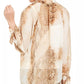 Alfani Women's Snake Embossed Tie Sleeve Top Beigekhaki Size Medium