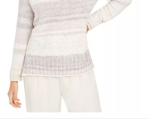 Style & Co Women's Chenille Space Dyed Sweater White Size Medium