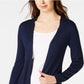 Maison Jules Women's Open-Front Cardigan Sweater Blue Size Large