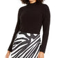 Alfani Women's Mock-Neck Boucle Sweater Black Size Small