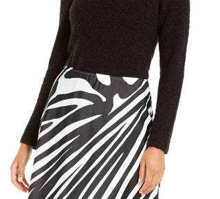 Alfani Women's Mock-Neck Boucle Sweater Black Size Small