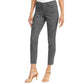 Style & Co Women's Curvy Fit Skinny Printed Jeans Grey Size 8