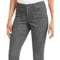 Style & Co Women's Curvy Fit Skinny Printed Jeans Grey Size 8