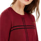 Alfani Women's Grid-Pattern Sweater Red Size XX Large