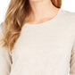 Style & Co Women's Speckled Shimmer Top Beige Size Medium