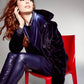 Maison Jules Women's Faux-Fur Jacket Navy Size Small